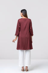 Smart Fit Embroidered Georgette Ethnic Kurti