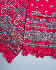 Princess Embroidered Three-Piece Lawn with Chiffon Dupatta (10-14 Years)