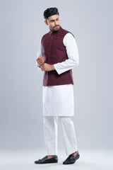 Regular Fit Embroidered Semi-Formal Waistcoat