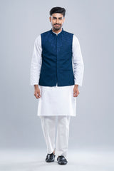 Regular Fit Embroidered Semi-Formal Waistcoat