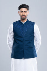 Regular Fit Embroidered Semi-Formal Waistcoat