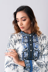 Oversized Digital Printed Viscose Top - Mystika