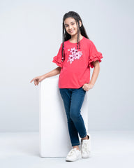 Girls' Embroidered T-Shirt (6-8 Years)