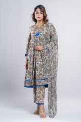 Ready-to-Wear Three Piece Lawn with Chiffon Dupatta