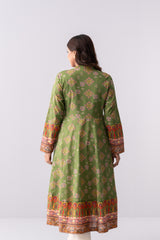 Ready-to-Wear Two-Piece Angrakha Flared Lawn with Chiffon Dupatta