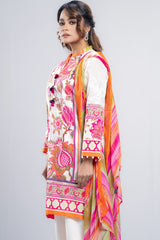 Ready-to-Wear Three Piece Lawn with Chiffon Dupatta