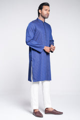 Regular Fit Embroidered Semi-Formal Dobby Panjabi