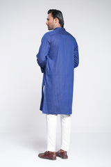 Regular Fit Embroidered Semi-Formal Dobby Panjabi