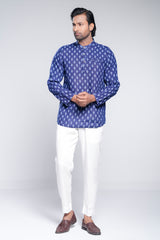 Regular Fit Linen Printed Fatua