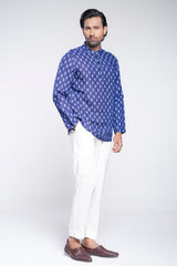 Regular Fit Linen Printed Fatua