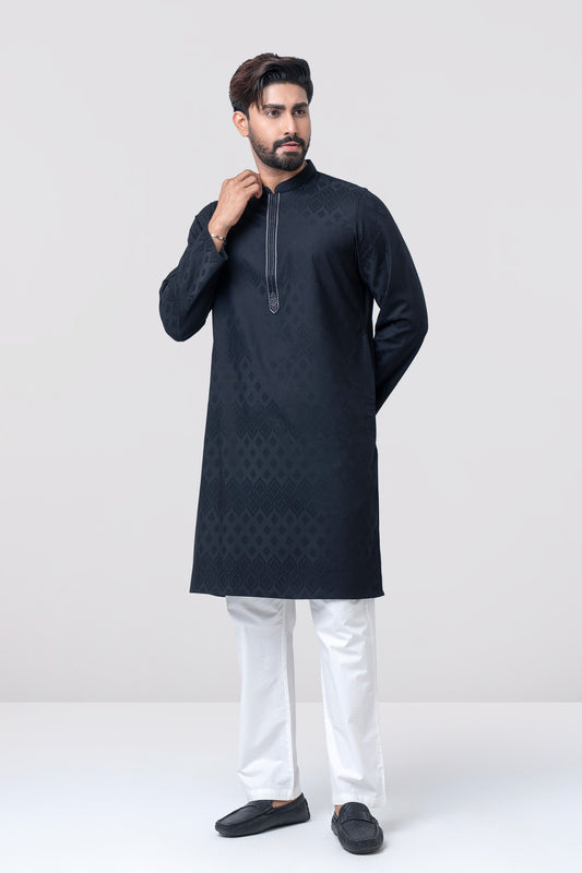 Regular Fit Embroidered Semi-Formal Panjabi