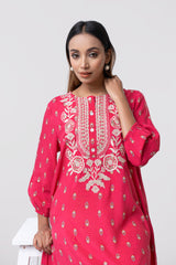 Smart Fit Embroidered Viscose Ethnic Kurti
