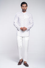 Regular Fit Linen Printed Fatua