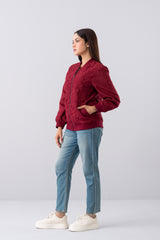 Regular Fit Embroidered Bomber Jacket