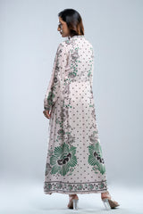 Floral Printed Long Dress - Mystika