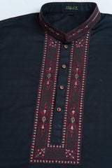 Regular Fit Embroidered Semi-Formal Panjabi