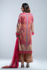 Smart Fit Three-Piece Semi-Formal Lawn with Chiffon Dupatta