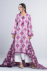 Ready-to-Wear Three-Piece Lawn with Cotton Dupatta