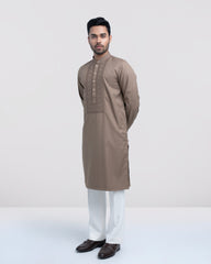 Regular Fit Embroidered Blended Fabric Formal Panjabi