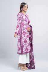 Ready-to-Wear Three-Piece Lawn with Cotton Dupatta