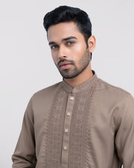 Regular Fit Embroidered Blended Fabric Formal Panjabi