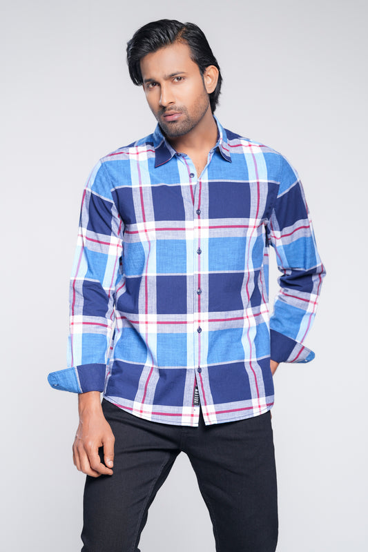 Regular Fit Checkered Casual Shirt