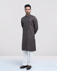 Regular Fit Embroidered Blended Fabric Formal Panjabi