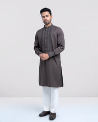 Regular Fit Embroidered Blended Fabric Formal Panjabi