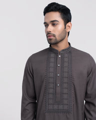 Regular Fit Embroidered Blended Fabric Formal Panjabi