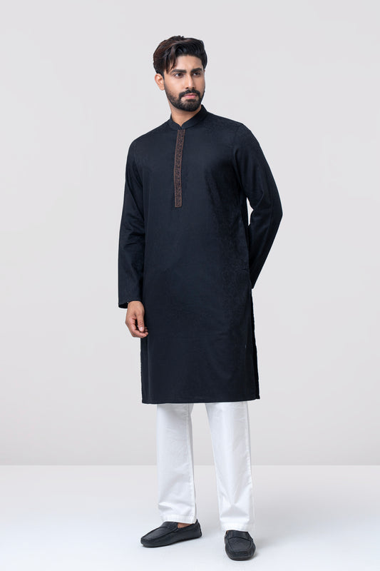 Regular Fit Embroidered Semi-Formal Panjabi