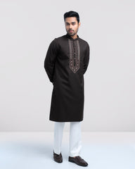 Regular Fit Embroidered Blended Fabric Formal Panjabi