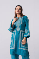 Relaxed Fit Embroidered and Printed Two-Piece Semi-Formal Ethnic Set