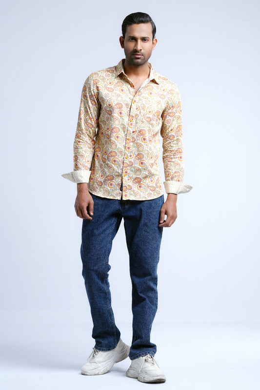 Slim Fit Printed Casual Shirt