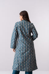 Heavy Embellished Three-Piece Formal Ethnic Set with Organza Dupatta