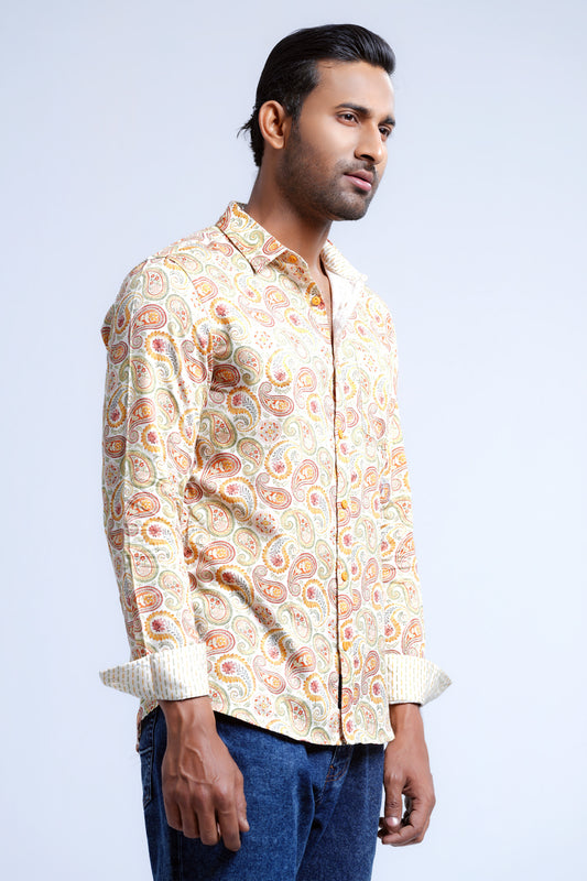 Slim Fit Printed Casual Shirt