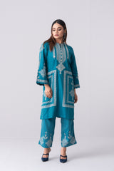 Relaxed Fit Embroidered and Printed Two-Piece Semi-Formal Ethnic Set