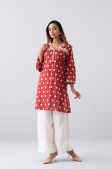 Relaxed Fit Embroidered Ethnic Kurti