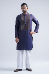 Regular Fit Two-Tone Fabric Semi-Formal Panjabi