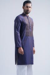 Regular Fit Two-Tone Fabric Semi-Formal Panjabi