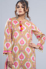 Ready-to-Wear Three-Piece Lawn with Cotton Dupatta