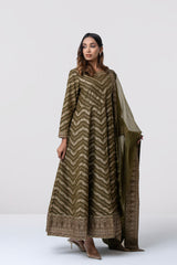 Smart Fit Embellished Two-Piece Formal Ethnic Set with Organza Dupatta