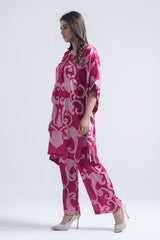 Relaxed Fit Printed Two-Piece Semi-Formal Ethnic Kaftan Set