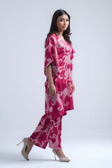 Relaxed Fit Printed Two-Piece Semi-Formal Ethnic Kaftan Set