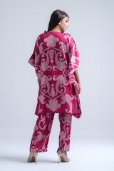 Relaxed Fit Printed Two-Piece Semi-Formal Ethnic Kaftan Set
