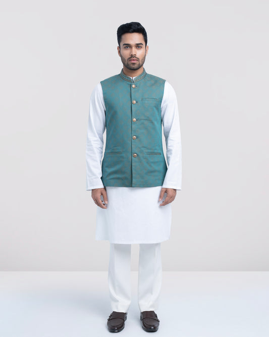 Regular Fit Embroidered Semi-Formal Waistcoat