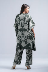 Relaxed Fit Printed Two-Piece Semi-Formal Ethnic Kaftan Set