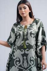 Relaxed Fit Printed Two-Piece Semi-Formal Ethnic Kaftan Set