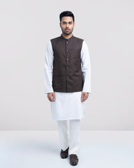 Regular Fit Blended Fabric Formal Waistcoat