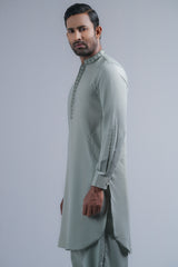 Regular Fit Embroidered Semi-Formal Kabli Set