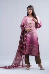 Smart Fit Heavy Embellished Two-Piece Formal Ethnic Set with Organza Dupatta